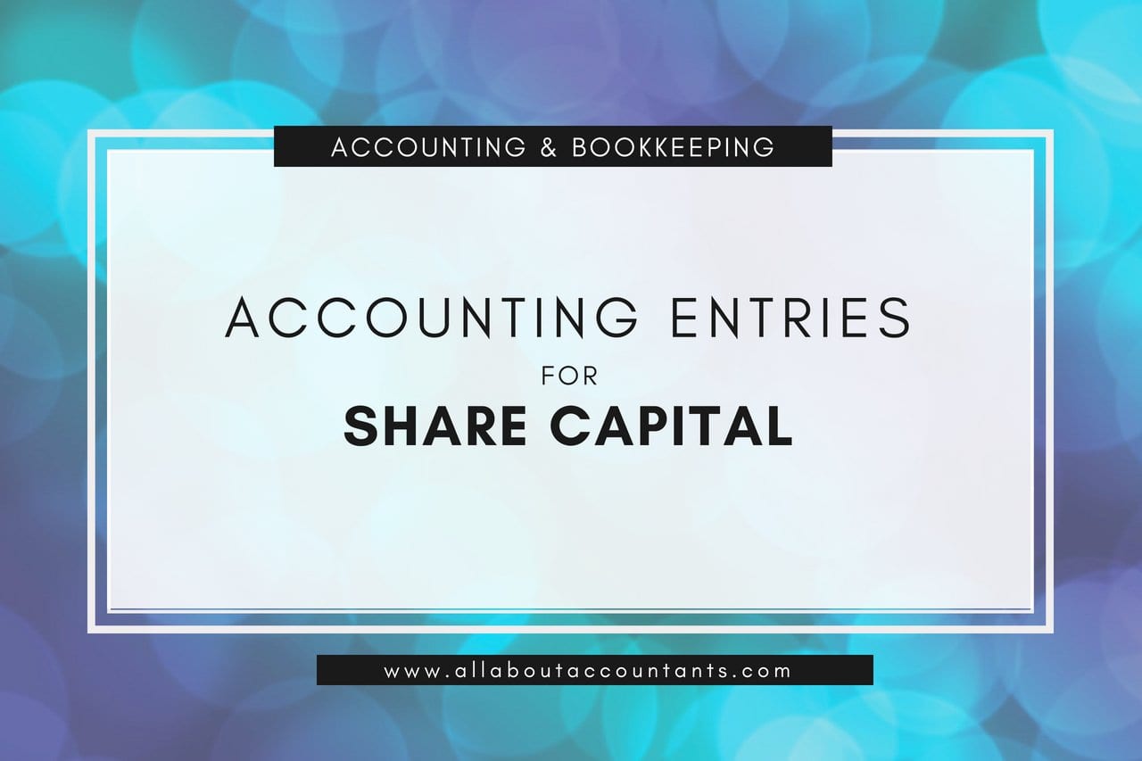 Double Entry For Share Capital