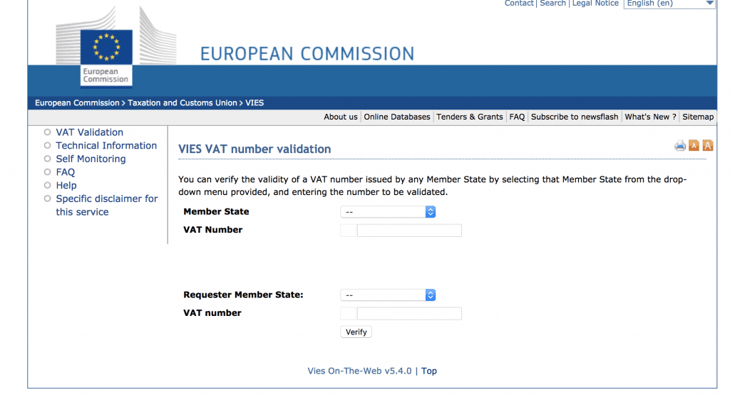 check vat registration number