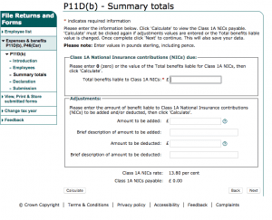 How to Submit a Form P11d(b) Online