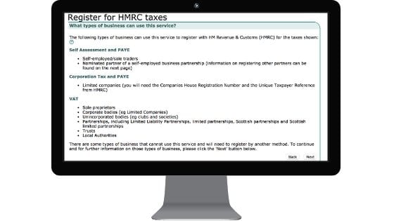 Register as self employed