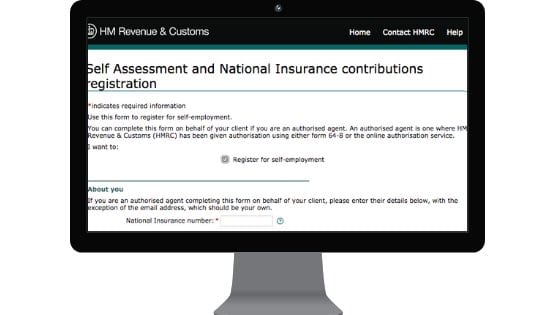 Register as self employed