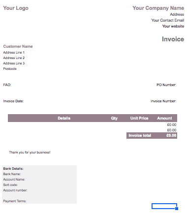 self employed invoice template uk with set up guide free