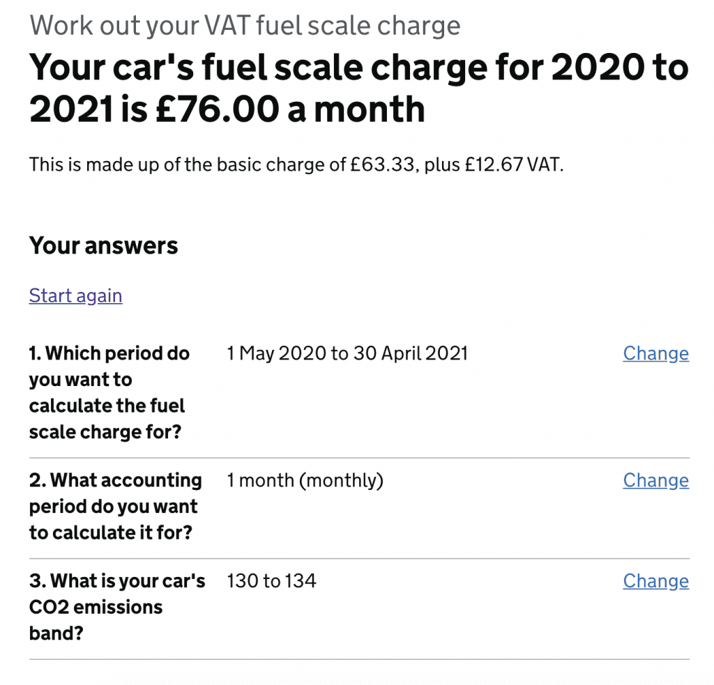 Fuel Scale Charges for VAT goselfemployed.co