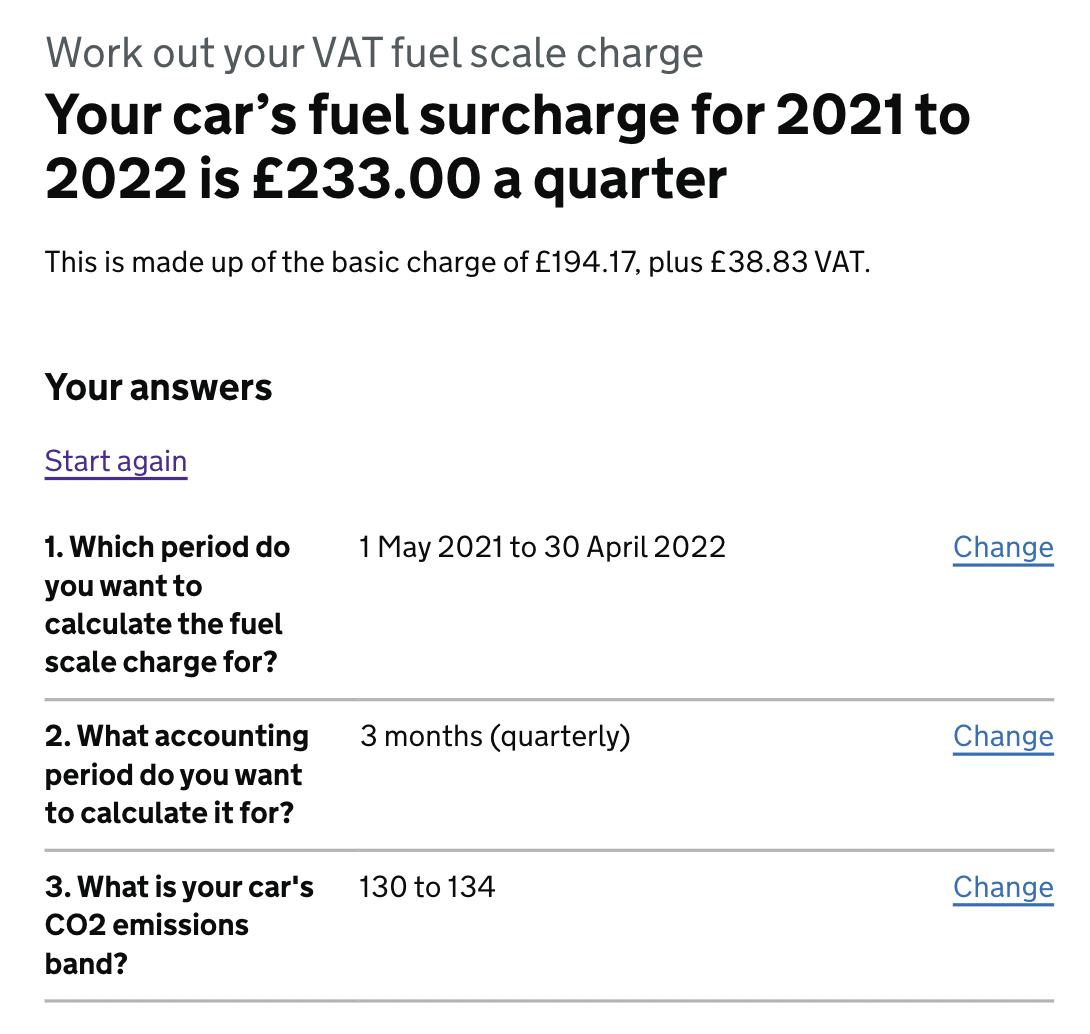 Fuel Scale Charges for VAT Explained