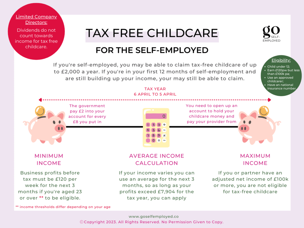 tax free child care for self-employed