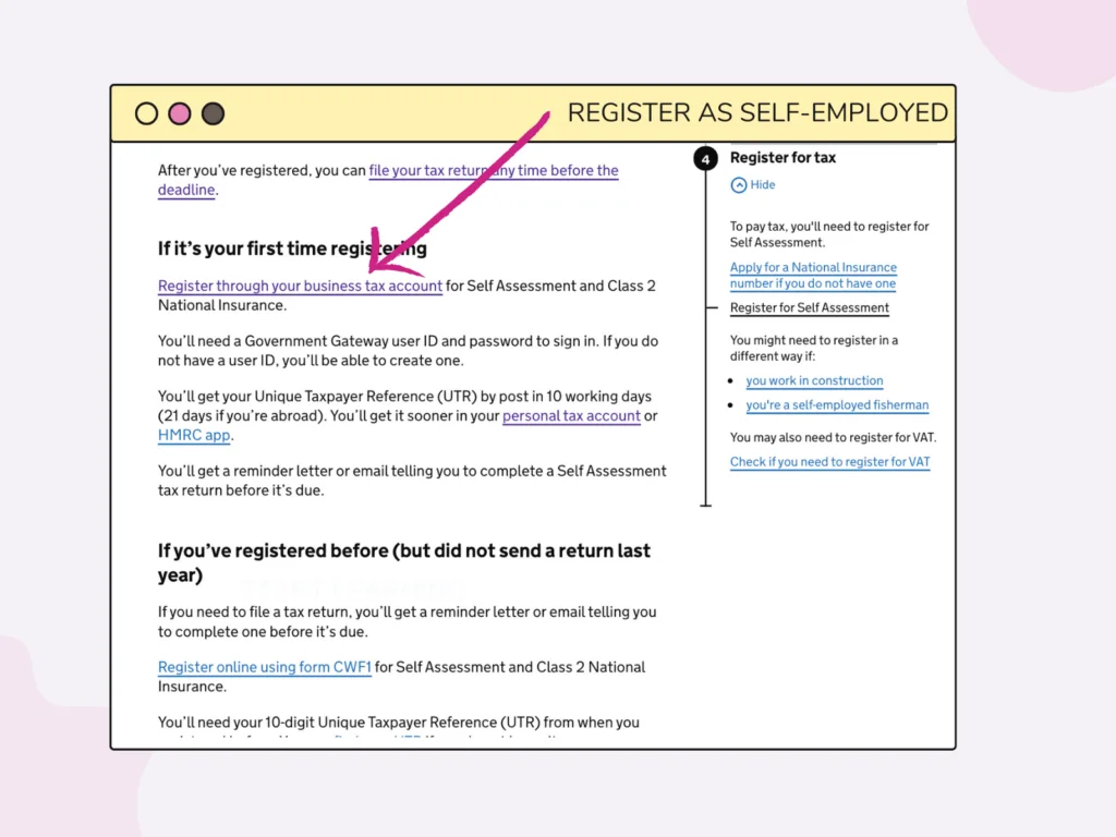 how to register as self employed